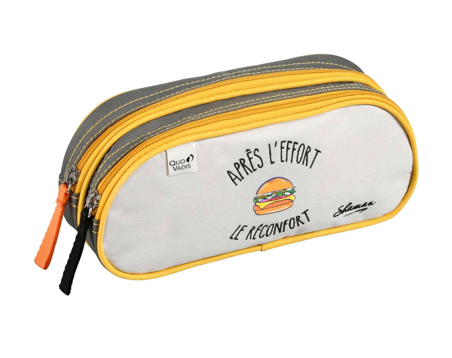QUO VADIS - Rectangular Pencil case - Shaman - Multicoloured - Canvas (Polyester) - 2 Compartment(s) - Visual Comfort