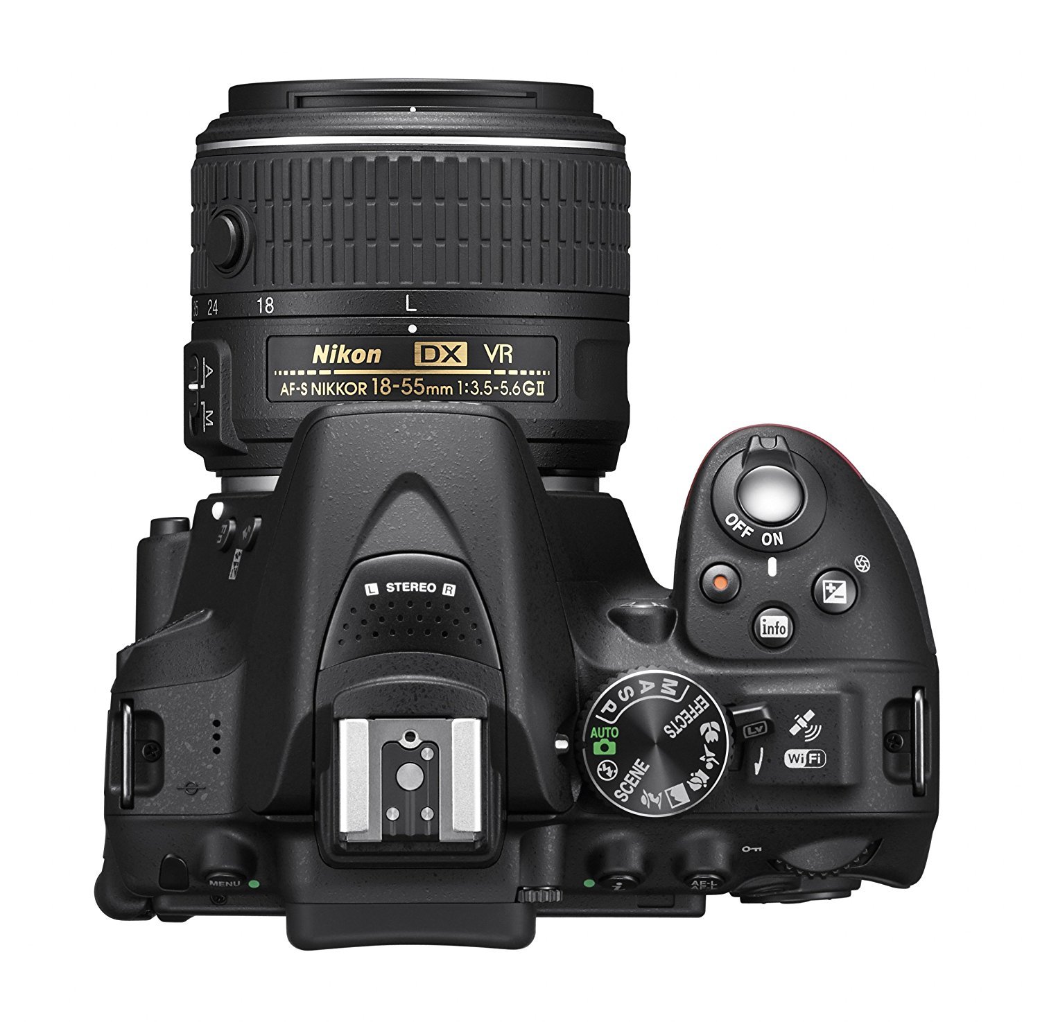 Nikon D5300 24.2 MP CMOS Digital SLR Camera with 18-55mm f/3.5-5.6G ED VR II Auto Focus-S DX NIKKOR Zoom Lens, Built-in WiFi and GPS - Black (Renewed)