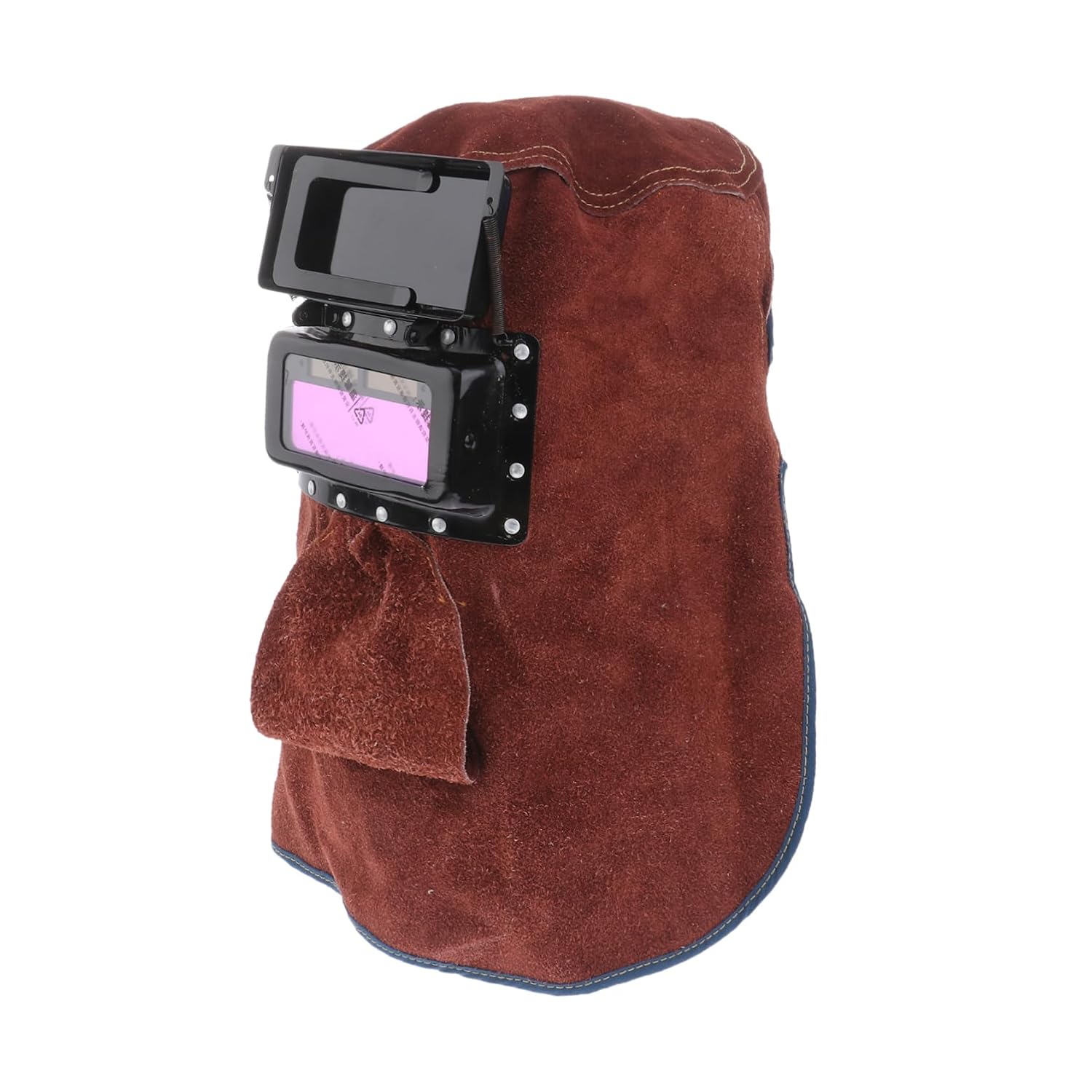 Veemoon 1Pc Durable Cowhide Welding Helmet with Auto Dimming Protection Lightweight and Comfortable Head Cover for Slag Prevention for Welders and Heavy Duty Use