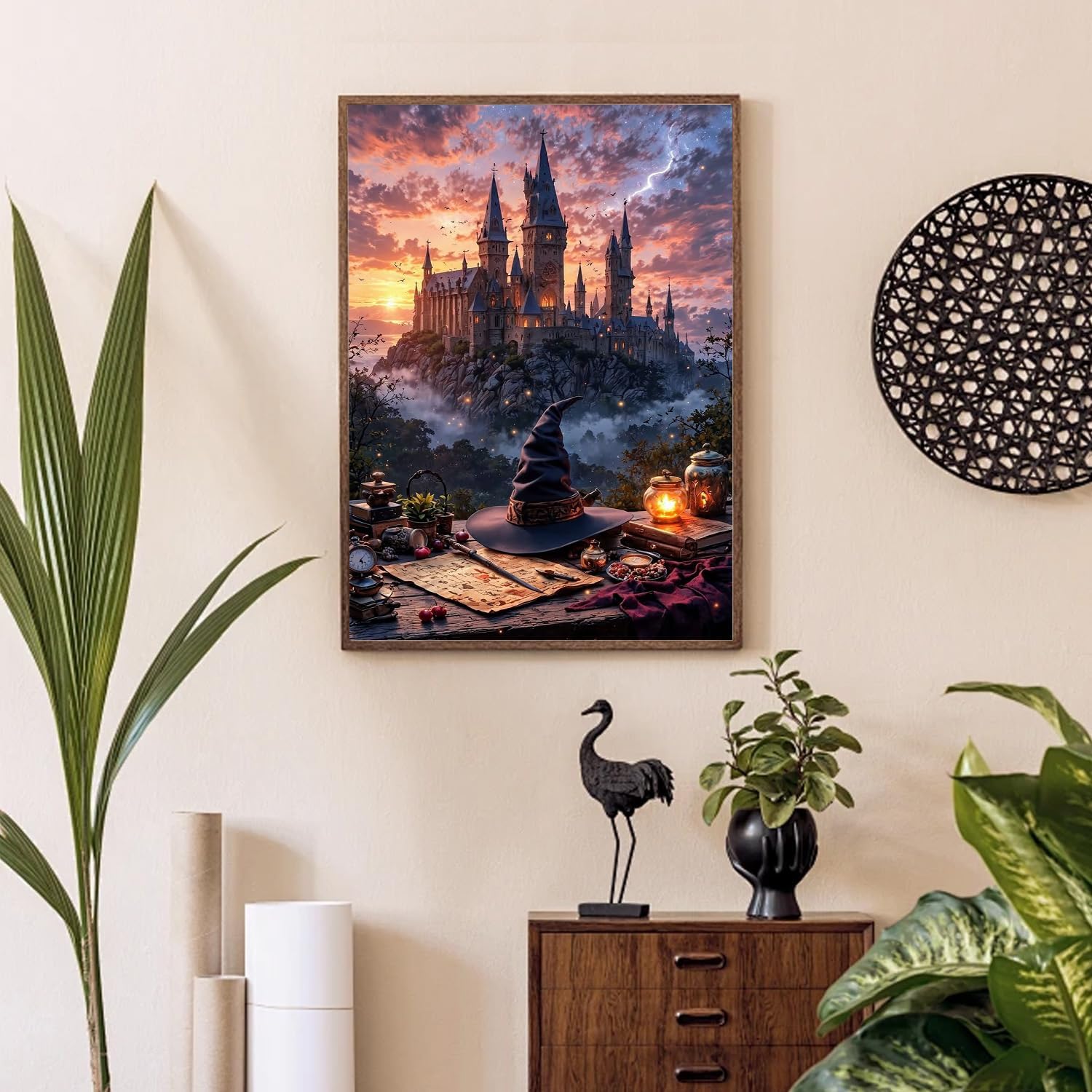 Magic Castle Paint by Numbers Kit for Adults Framed Canvas, Frameworkless image 4