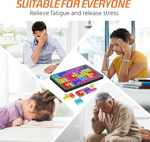 Miniatura 7 de VIAI - Juguetes antiestrés para reventar burbujas juguete sensorial de gran tamaño para aliviar la ansiedad y el autismo rompecabezas de mesa para