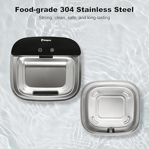 Miniatura 8 de Fuente de agua inalámbrica de acero inoxidable para gatos, dispensador de agua automático de 128 onzas  3.78 L para gatos y perros, fuente