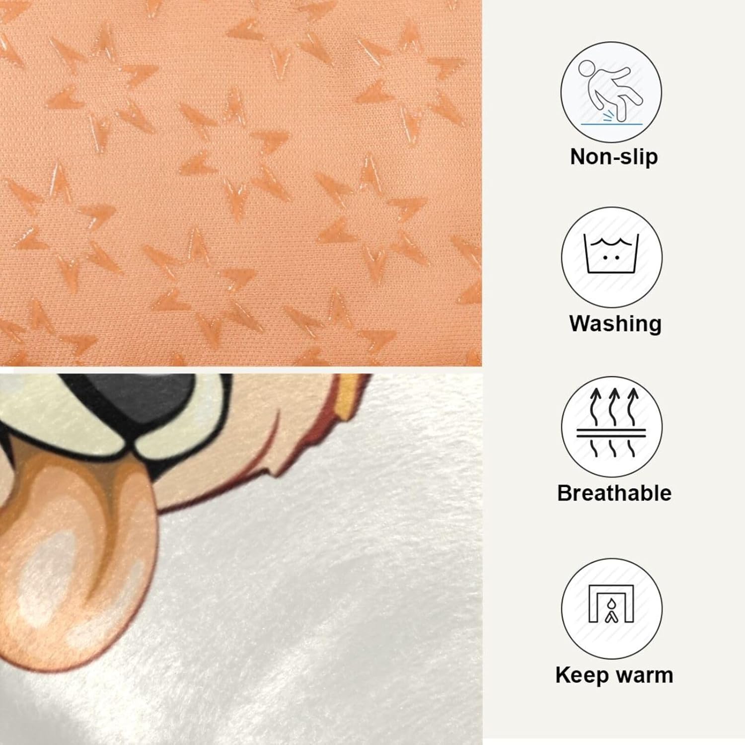 review Corgi Paws Bones Dog Bed Cat Bed Washable Puppy Cat Bed Anti-Slip Dog Beds Mat Dog Kennel Crate Cushion Puppy Bed Pad for Large Medium Small Dogs Indoor Pets Cats Sleeping