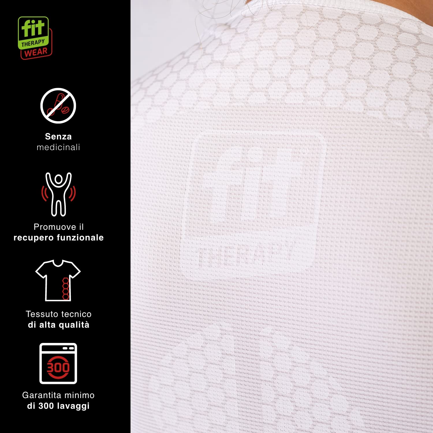 Unisex-Trikot für Muskelschmerzen – medizinisches Gerät für Nacken, Schultern, Rücken und Lendenwirbelsäule – atmungsaktives technisches Gewebe