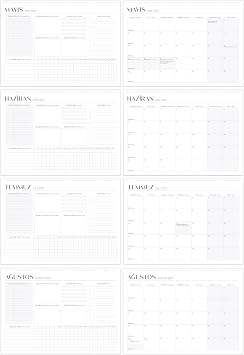 Matt Notebook 2026-2027 16 Aylık Akademik Masaüstü Planlayıcı Takvim 25x35 cm - Siyah