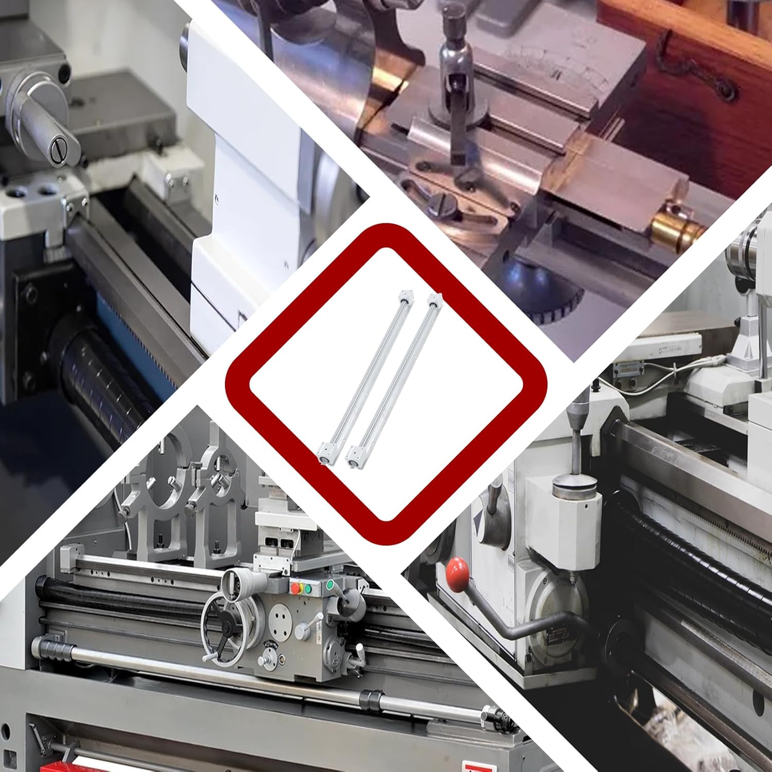 findmall SBR20-800mm Linear Rail Guide Kit 2 Rails 4 SBR20UU Blocks for 20mm Fully Supported Shaft Compatible with CNC/3D Printer