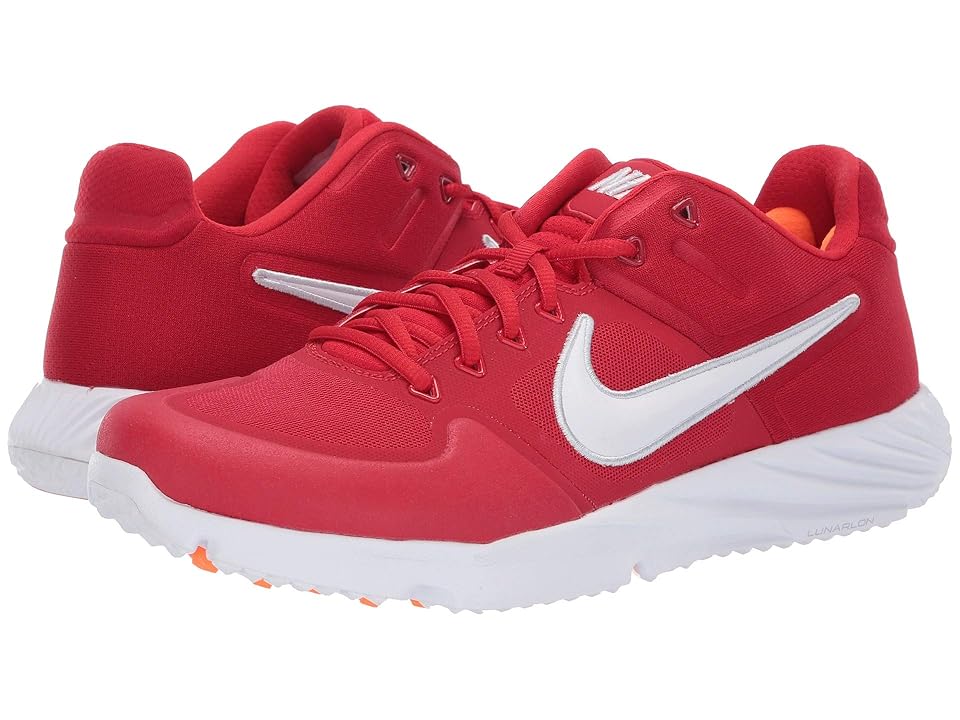 

Nike Alpha Huarache Elite 2 Turf (University Red/White/Gym Red) Men's Cleated Shoes, Orange