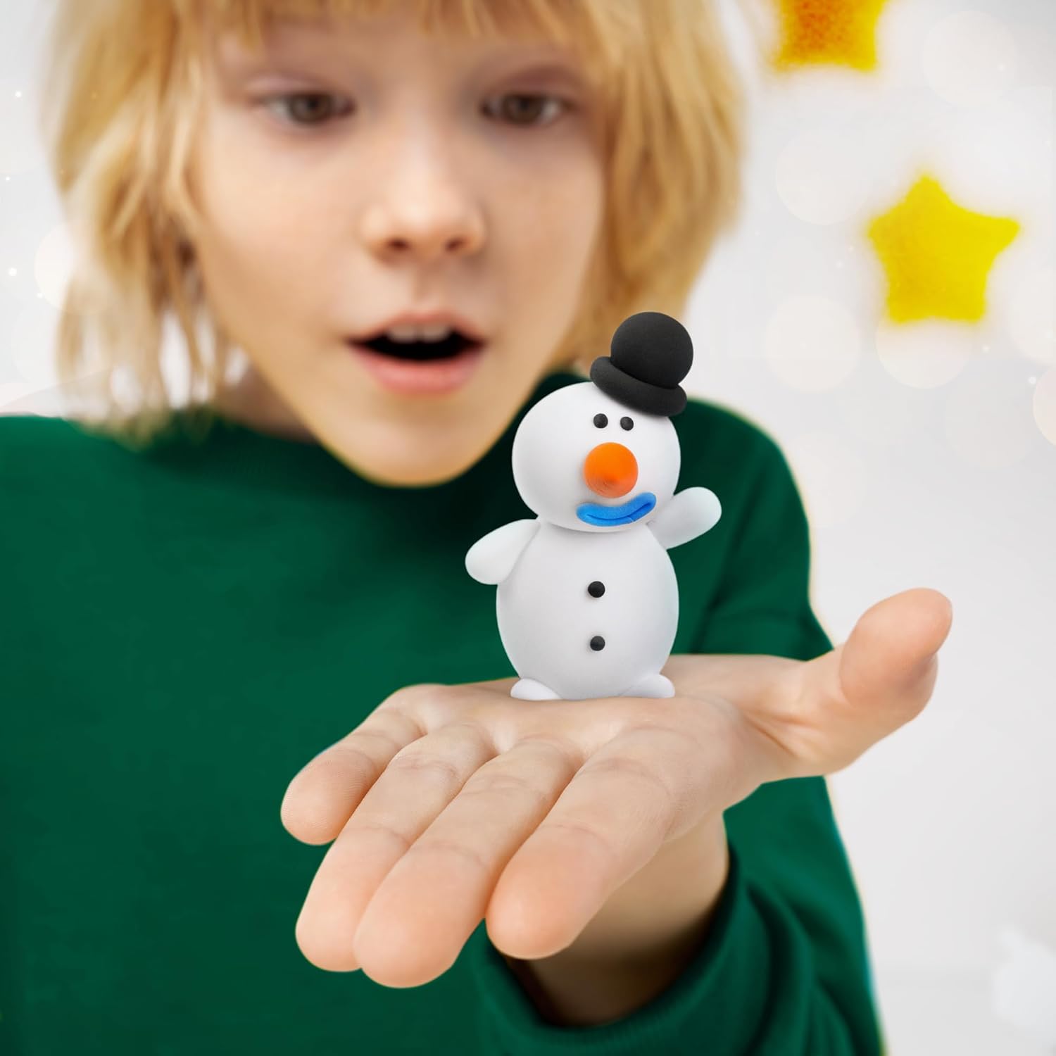 HEY CLAY Advent Calendar - Colorful Modeling Air Dry Clay for Kids - Air-Dry Clay Kit 36 Flowpacks with Fun Interactive App - Creative Winter Holidays