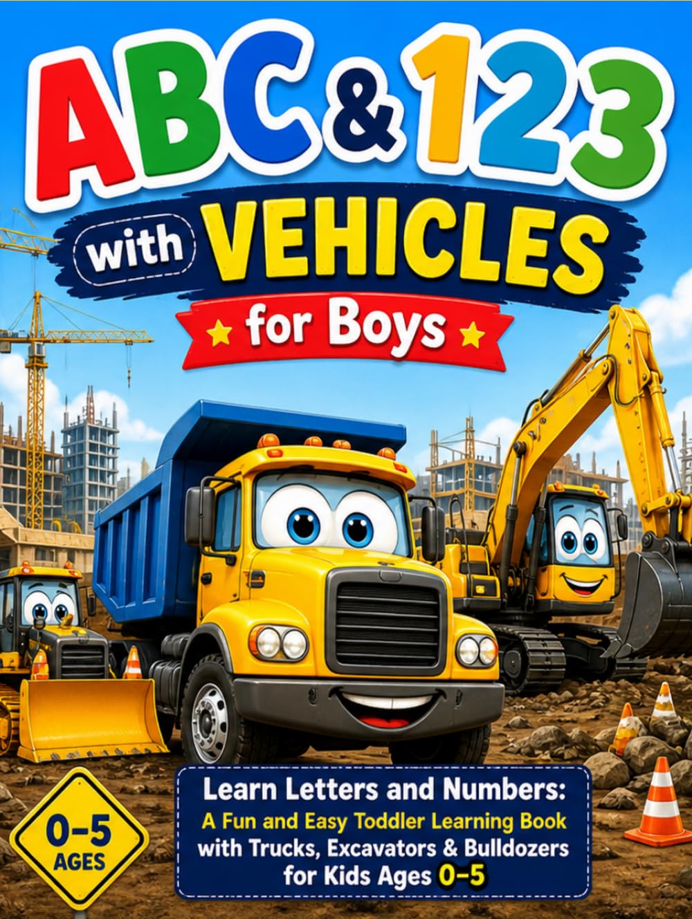 ABC & 123 for Boys: Trucks, Cars, Airplanes & More (Little Vehicle Adventures)