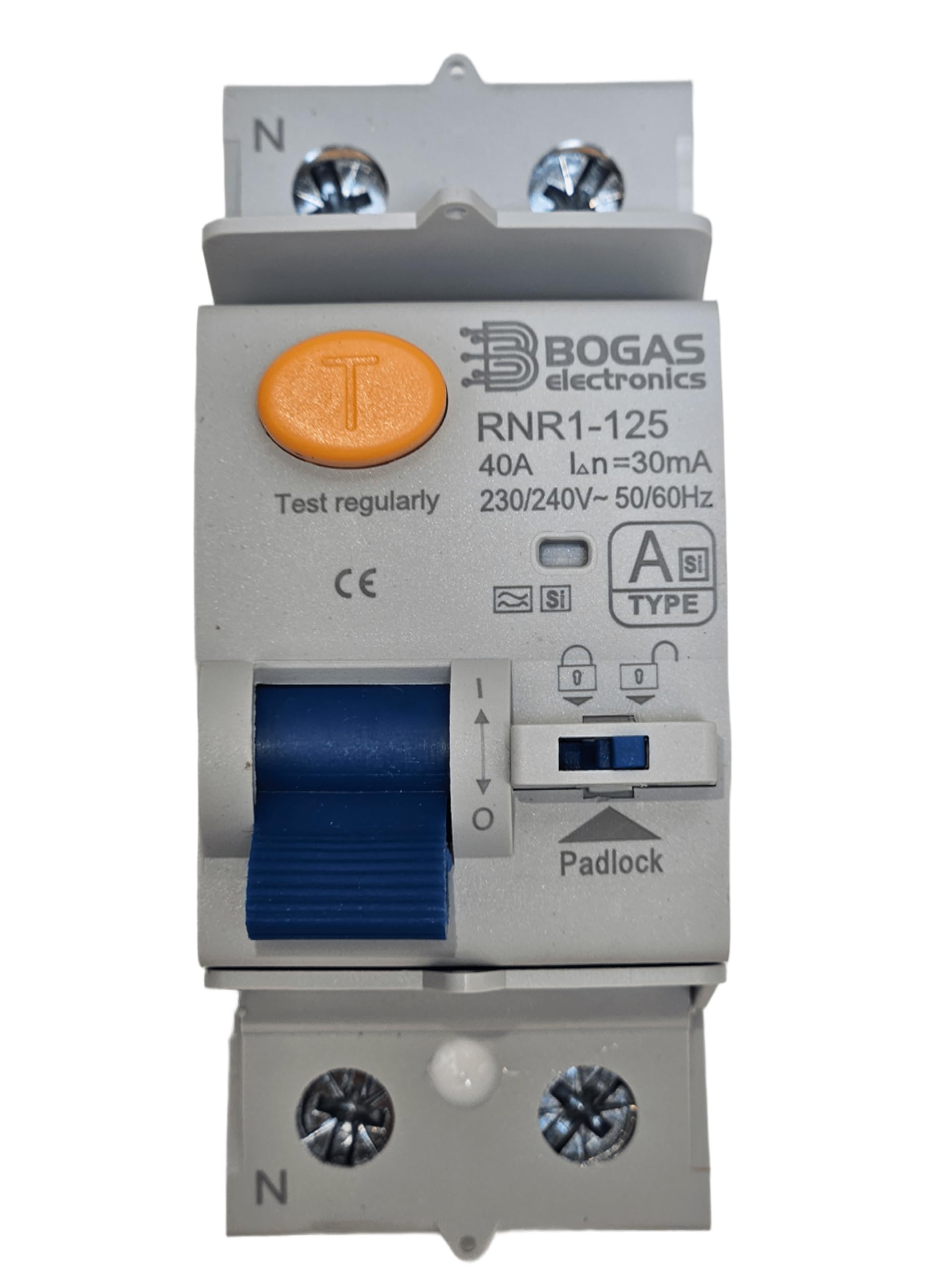 Interruttore differenziale Tipo A-SI |40 ampere|30 mA|2 poli (N+F)| con certificazioni ufficiali e CE |