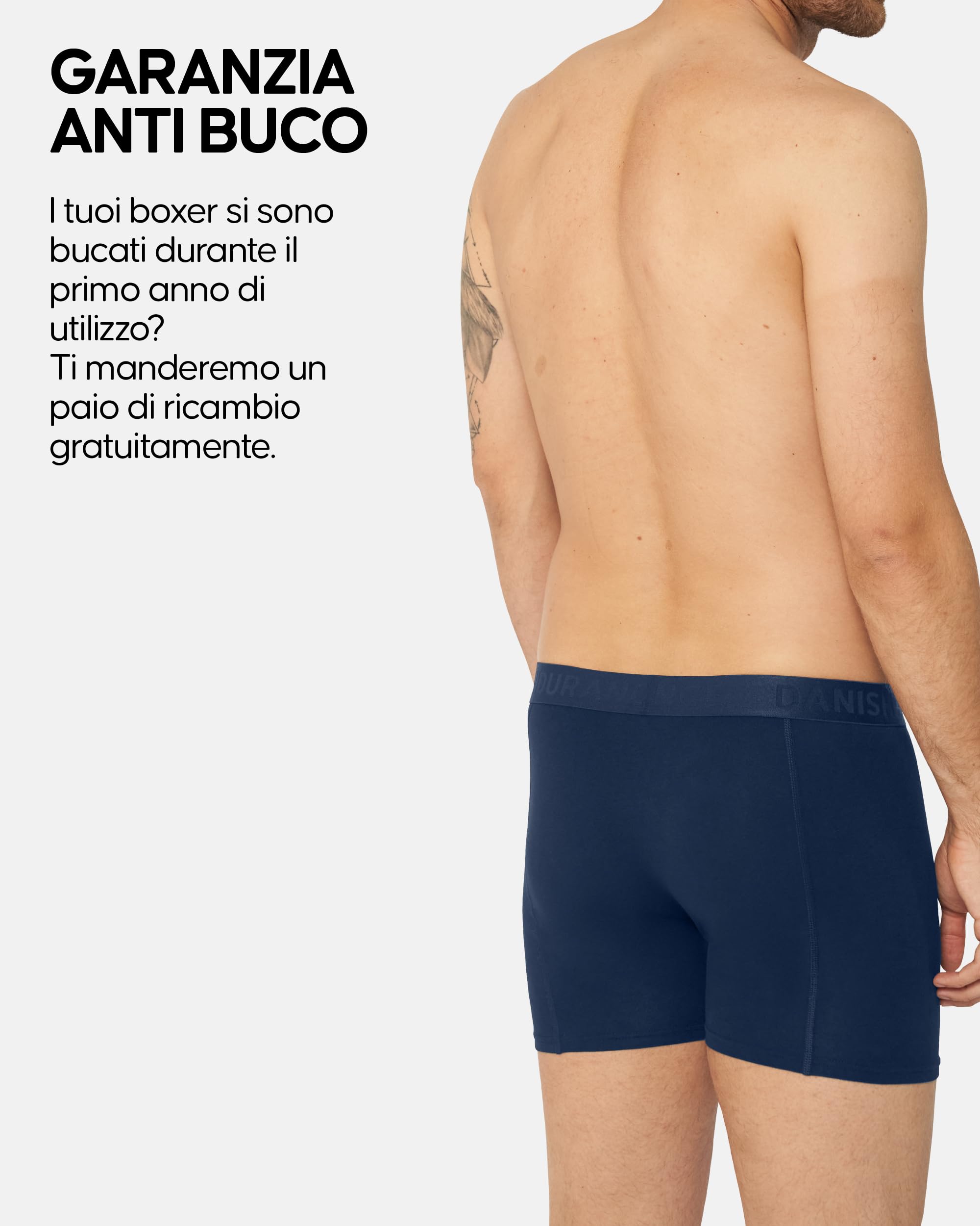 DANISH ENDURANCE Boxer Uomo Cotone Biologico 100%, Mutande Uomo Morbide e Traspiranti, Senza Etichetta, 3 o 6 Paia