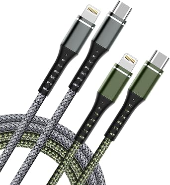 USB C to Lightning MFi Certified Cable,2 Pack 6FT iPhone Charger cable