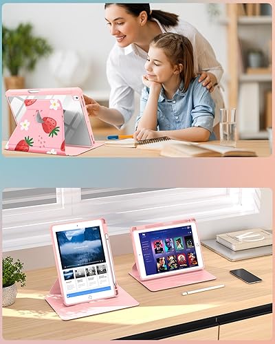 Miniatura 6 de Funda para iPad de 987Air de 3 generación de 10.2 y para iPad Pro de 10.5 pulgadas, con soporte giratorio de 360 grados, con soporte para lápices,