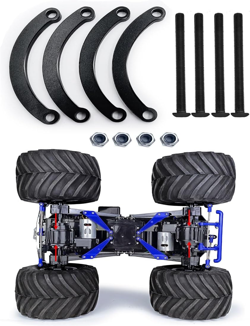 RCHUBAM RC-Hub Aluminum Alloy Gearbox Mount for 1/10 Tamiya Clod Buster 4ร4ร4 RC Car