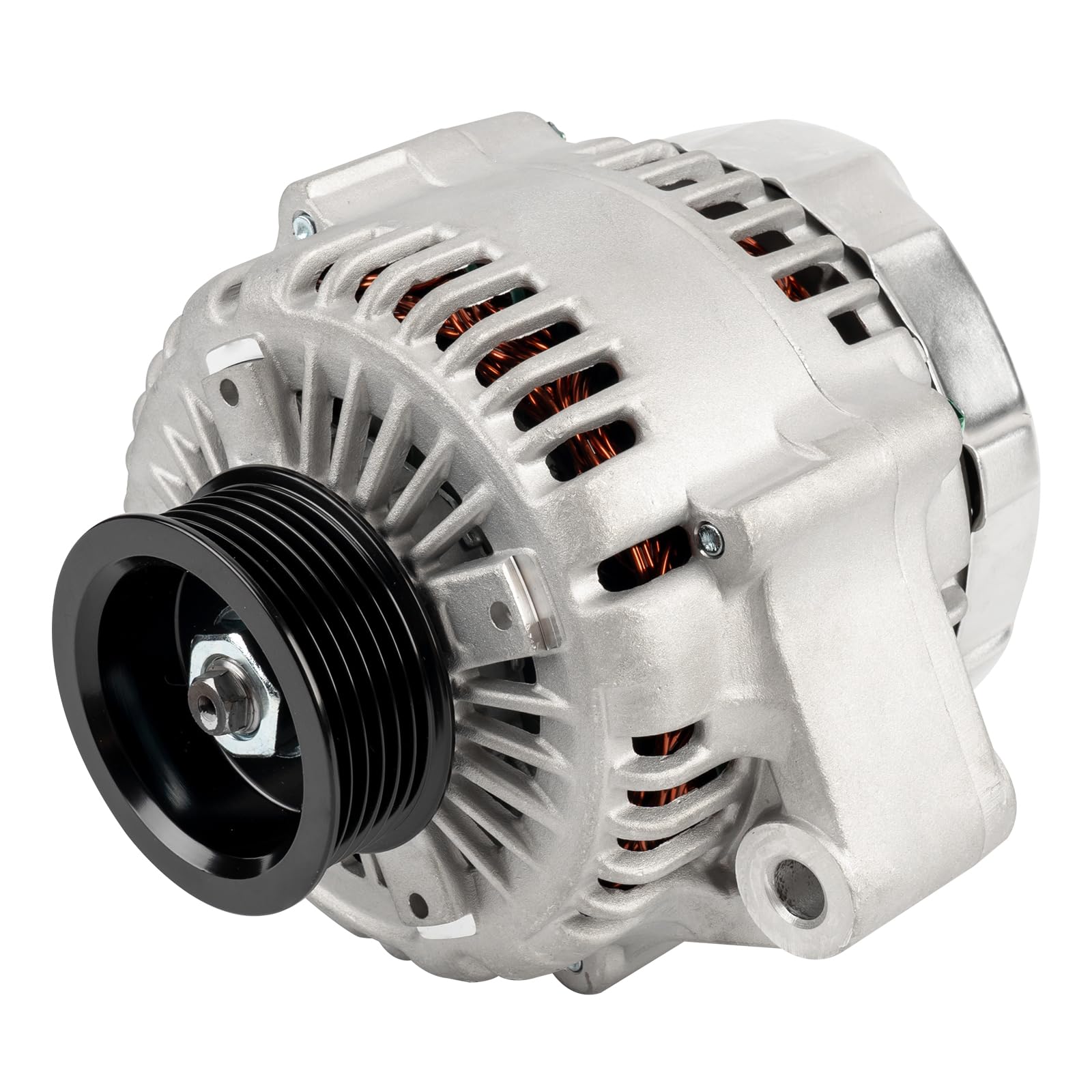 KAX Alternator Fit for TL 1999 2000 2001 2002 2003, CL 2001 2002 2003 High Amp Alternators for 13835N 12V 105Amp CW S6 6-Groove Pulley-image-30