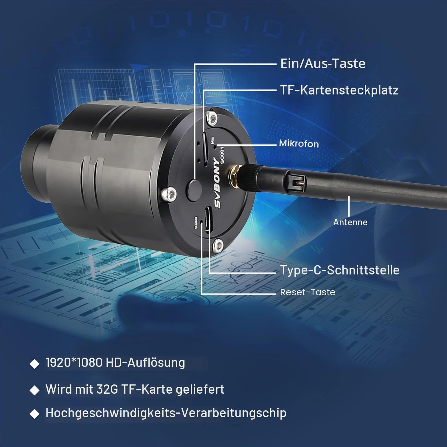 Svbony SV41 Mak Spektiv mit WiFi-Kamera Und Adapter M48 auf M42, 25-75x70 Mak Telescope, BAK4 Prism FMC Optics Wasserdicht Spektiv mit Stativ für Vogelbeobachtung Sportschützen Wildlife Scenery Mond