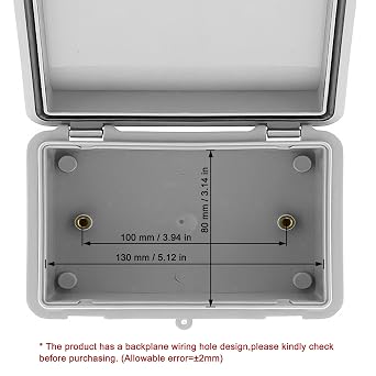 Sunnyglade ABS Plastic Dustproof Waterproof IP65 Junction Box 3.9x5.9x2.8in | Waterproof Junction Box Universal Durable Electrical Project Enclosure with Lock