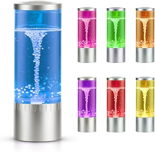 Brewish Tornado Lamp | 7 Color Changing LED Light Glitter Lamps | Hurricane Lamp for Room, Office & Home Decor | Novelty Gifts Night Light | Birthday, Christmas Gifts | Curiosity Vortex Lamps