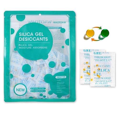 Miniatura 7 de Paquetes de gel de sílice, 3.53 oz de 10 paquetes de desecantes, absorbentes de humedad, deshumidificador de gel de sílice recargable, paquetes