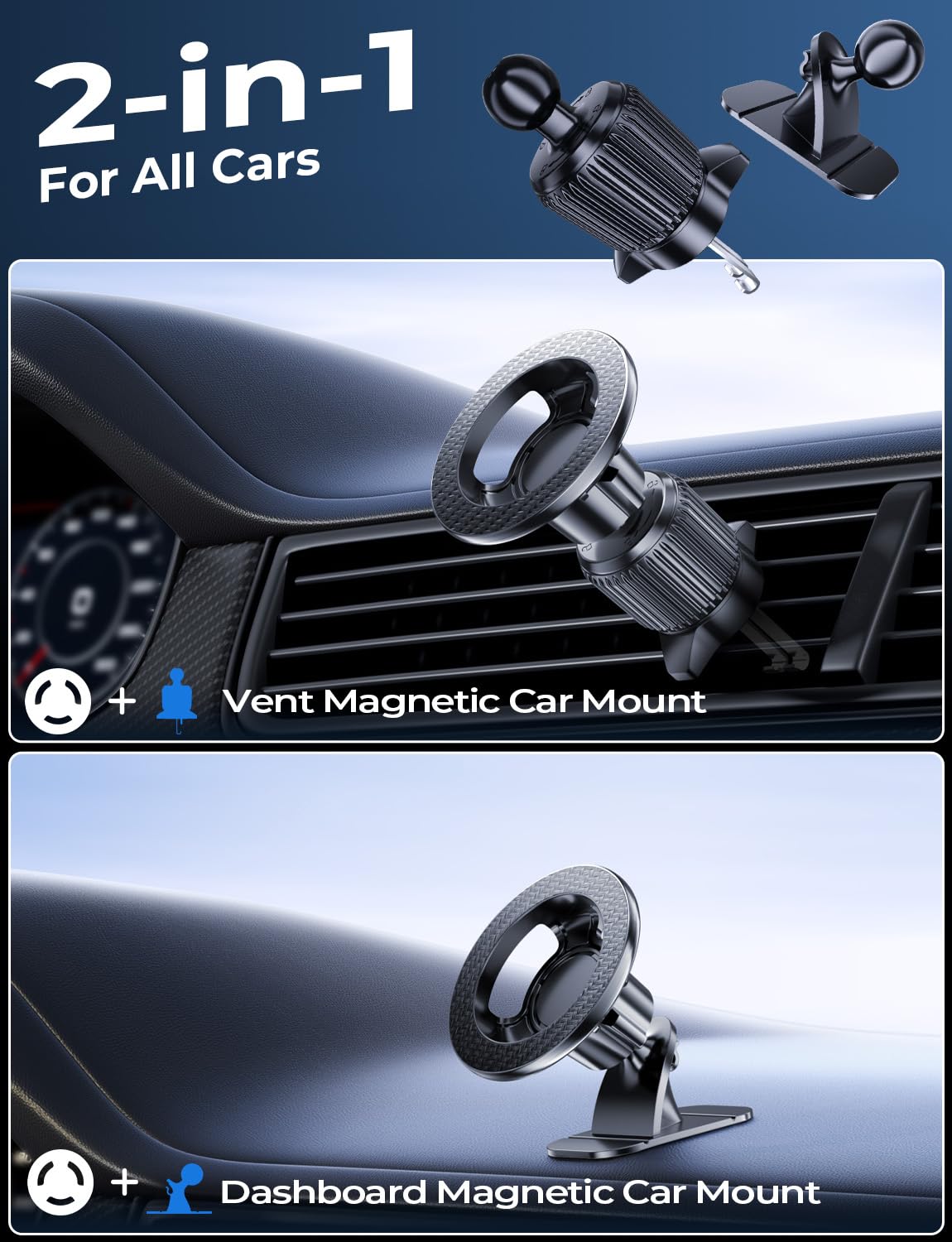 Arshot Magsafe Handyhalterung Auto - 40x N55 Magnet Für Lüftung & Dashboard
