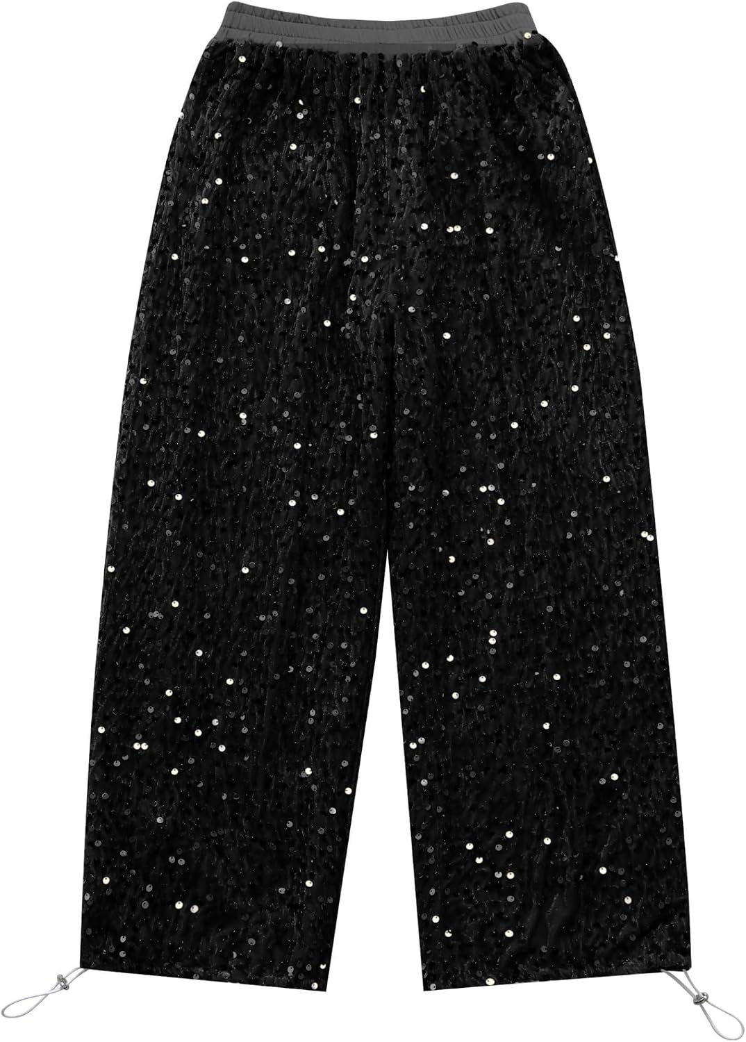 Kids Girls Glitter Sequins Velvet Jazz Hip-hop Street Dance Pants Christmas Disco Party Trousers Dancewear