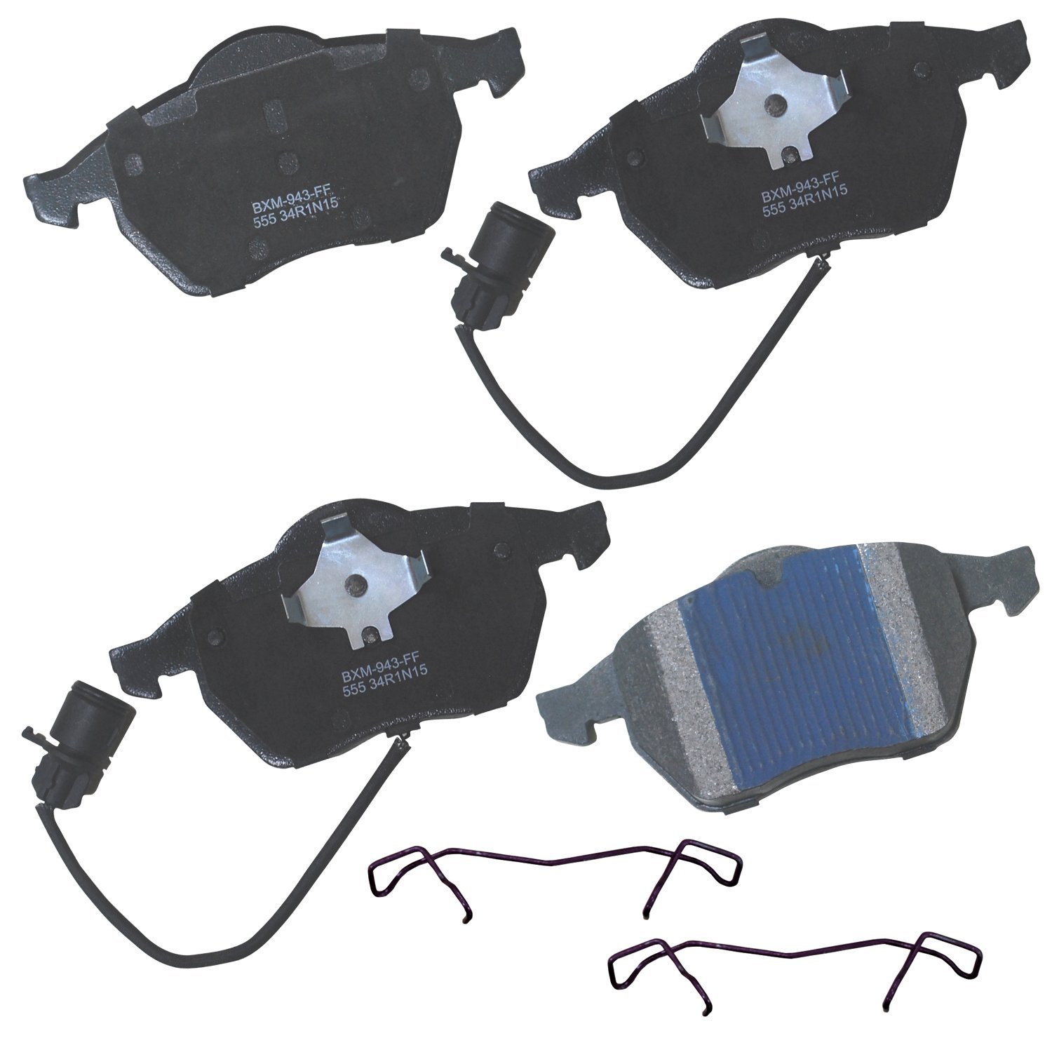 Bendix Premium SBM555 Semi-Metallic Front Brake Pads for Select Models Audi 100, 100 Quattro, A3, A6, A6 A8, A8 S3, TT, Volkswagen Passat