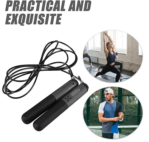 Miniatura 7 de Weighted Smart Jump Rope with Anti-skid Handles for Adult Fitness Digital Jump Counter Portable Heavy Jumprope for Men and Women Workout Training