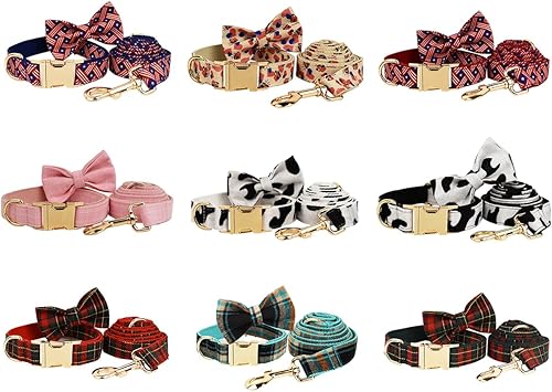 Miniatura 4 de Collar de perro personalizado con hebilla de metal, collares para mascotas personalizados con nombre y número de teléfono (estilo navideño)