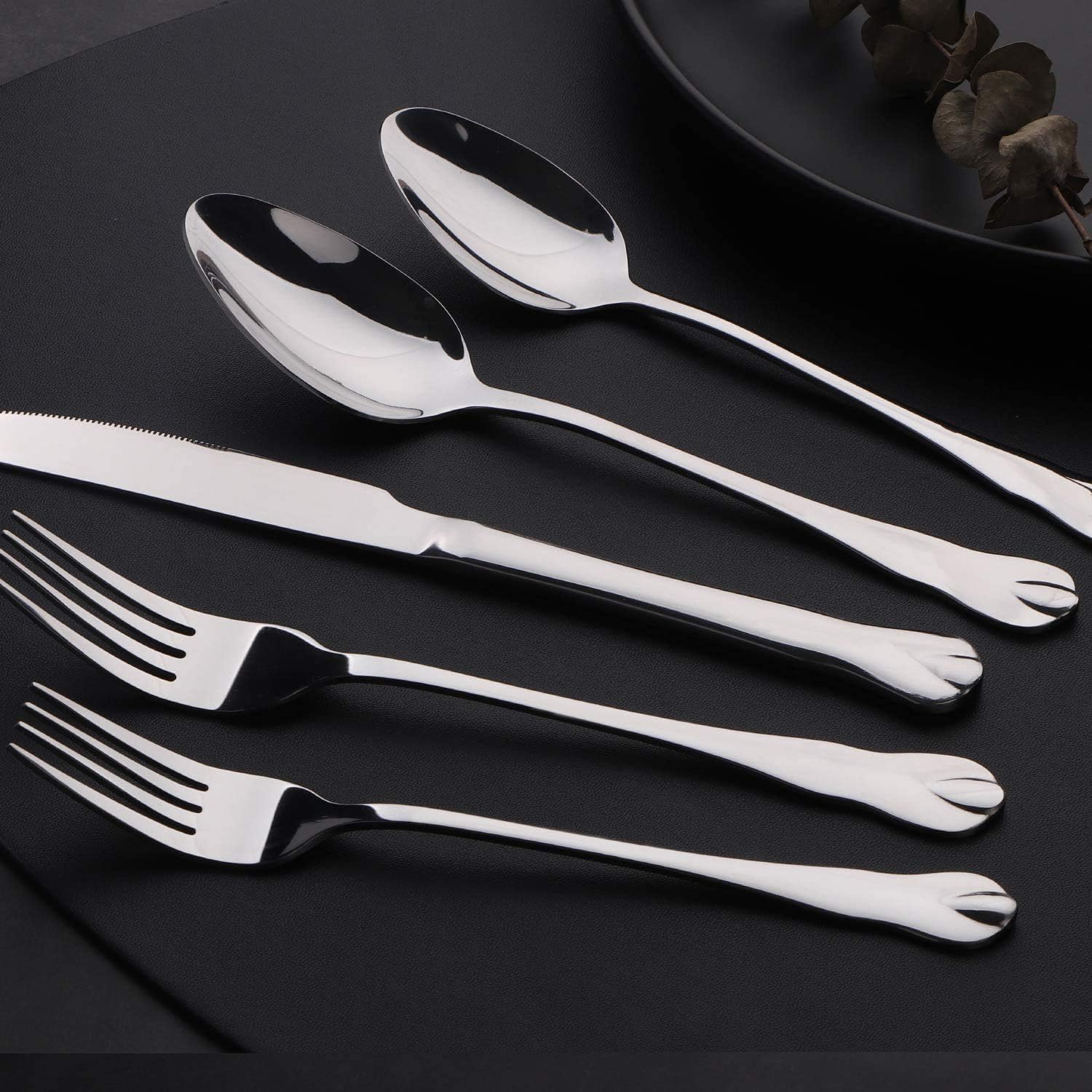 Gold Silverware Set for 10, Stainless Steel Flatware Set