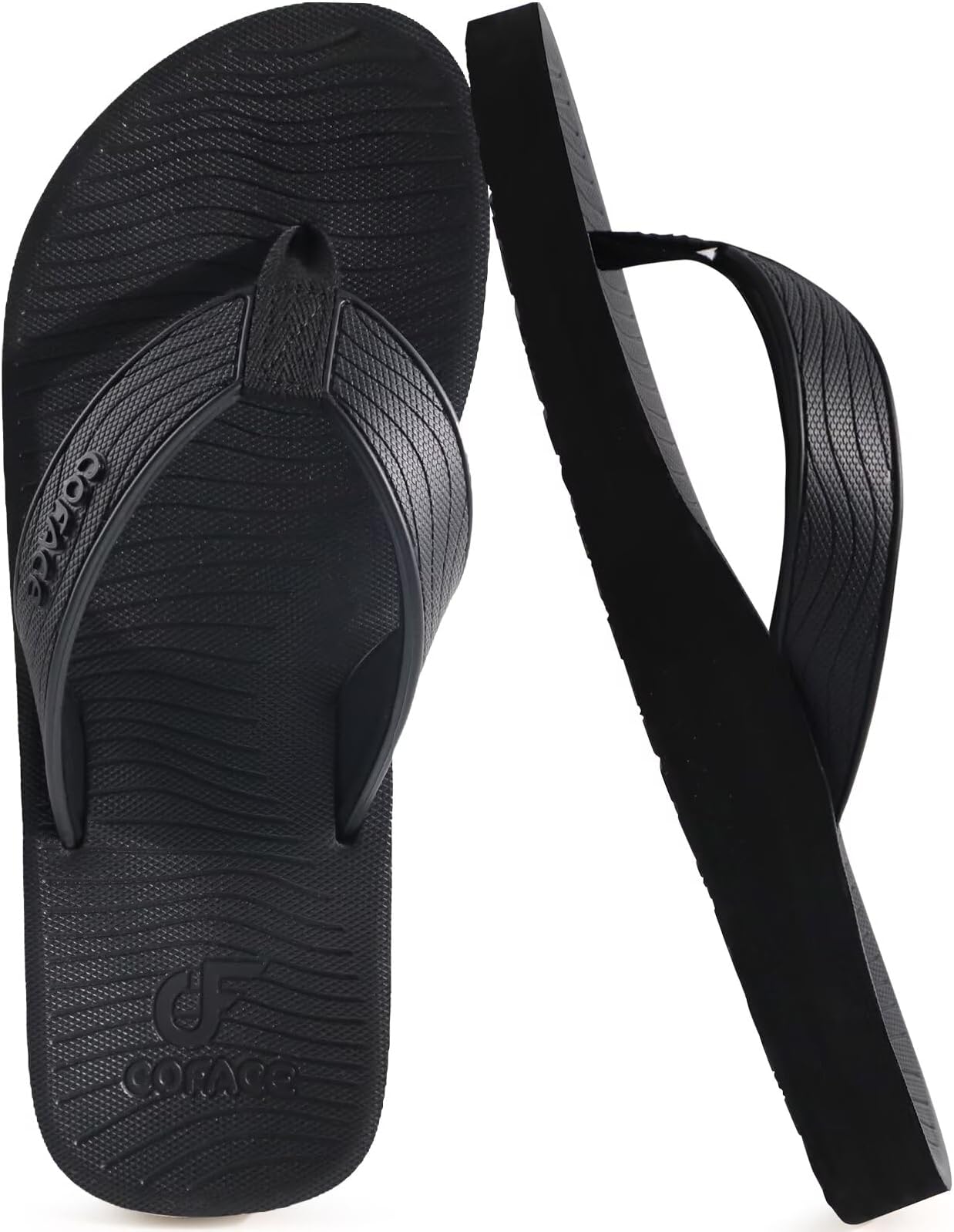 Men's Flip Flops Comfortable Yoga Mat Cushion Thong Sandals with Arch Support Casual Summer Beach Slides For Man, Size 6~14