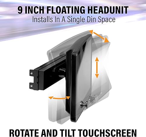 Miniatura 4 de Planet Audio P90CPA Apple CarPlay Android Auto Receptor de coche - Chasis DIN único con pantalla táctil capacitiva de 9 pulgadas, Bluetooth, USB,