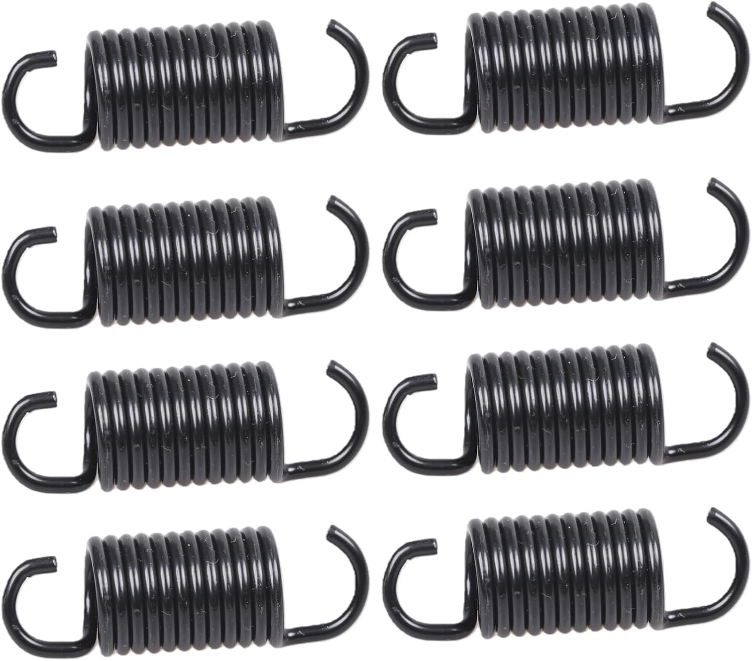2-1/2 inch Overall Length Spring Furniture Replacement Extension Tension Springs, Fit for Recliner Sofa Trundle Bed Stretch Spring Parts,12 Coils, Black (Pack of 8)