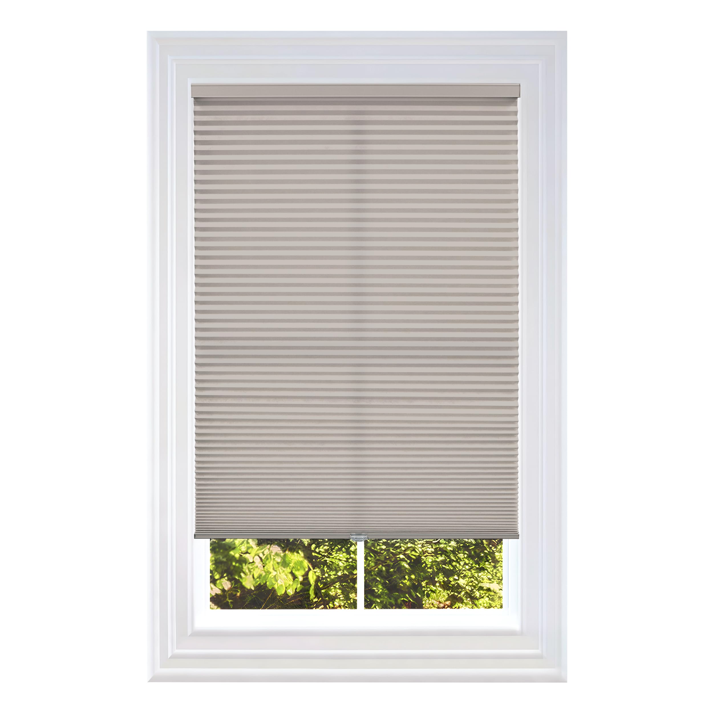 BlindsAvenue Cellular Honeycomb Cordless Shade, 9/16" Single Cell, Light Filtering, Sticks & Stones, Size: 26.5" W x 72" H