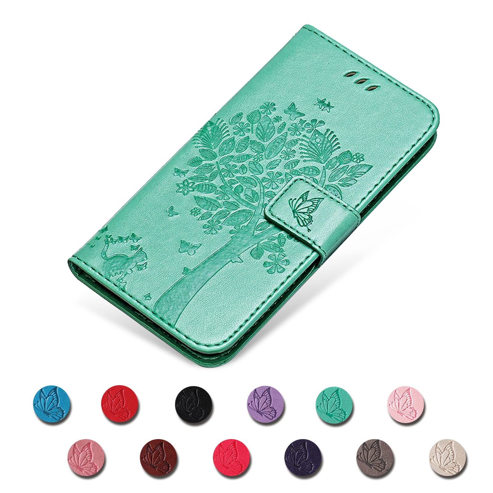 KANVOOS Cover per Xiaomi Redmi Note 12 PRO 5G / Poco X5 PRO 5G, Custodia a Libro in Pelle PU con Silicone TPU, Flip Caso Portafoglio (Verde) - Vista 3