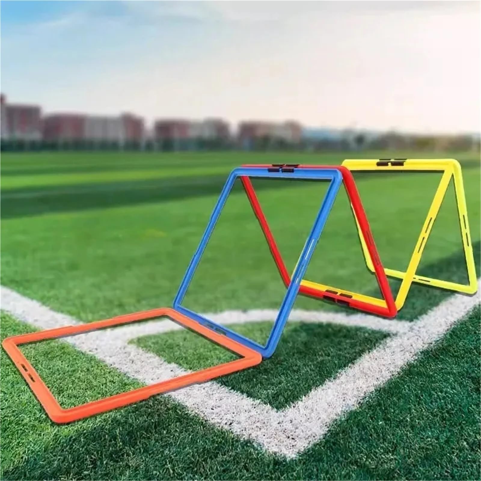 Anillos De Agilidad Entrenamiento de fútbol, ​​aro de Agilidad, fútbol, ​​Baloncesto, Escalera for pies, Vallas de Velocidad, Ejercicio S(E-Orange)
