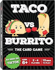 Taco vs Burrito - The Wildly Popular Surprisingly Strategic Card Game Created by a 7 Year Old - 5 Ways to Play - a Family-Friendly Party Game for Kids, Teens & Adults