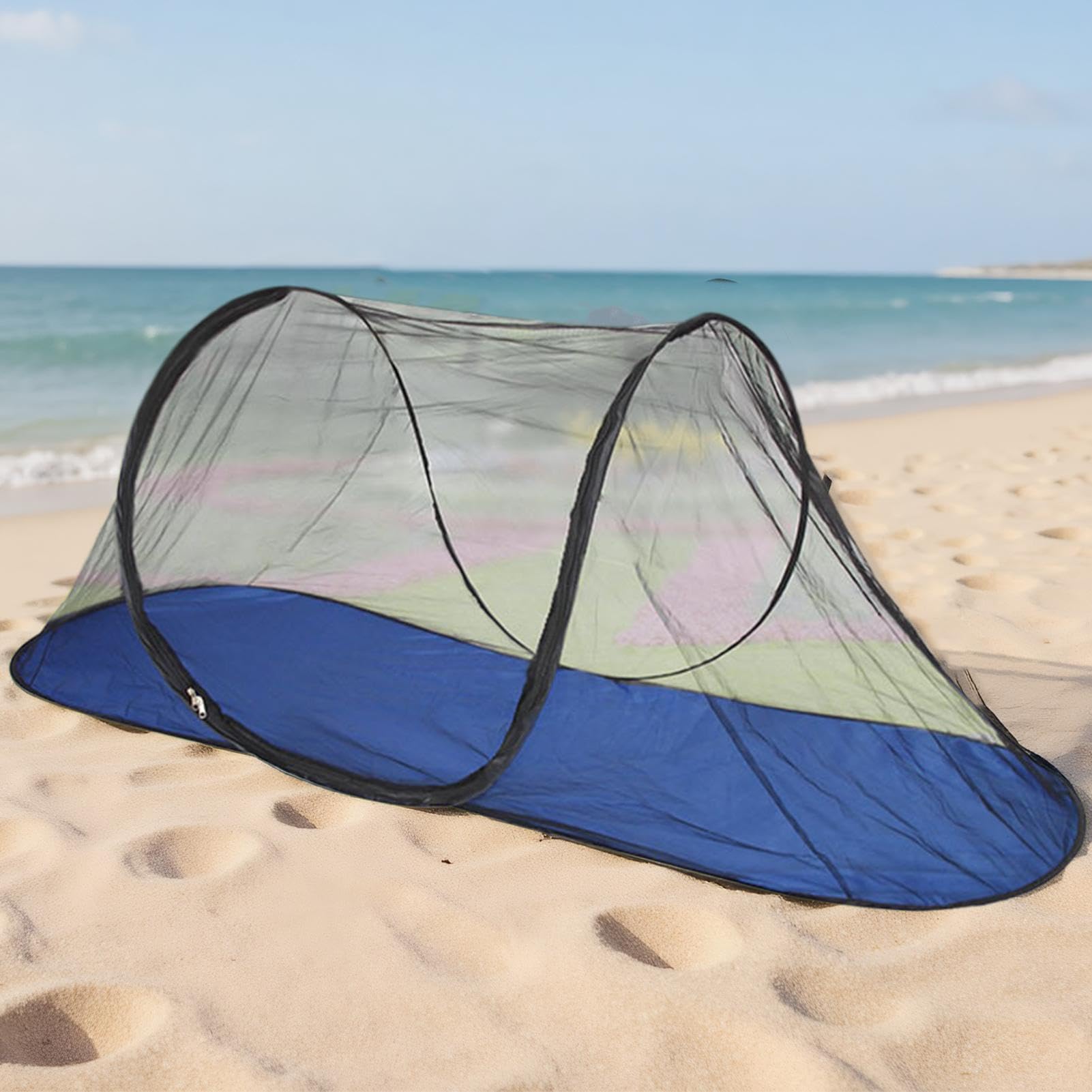 Zanzariera Portatile Cupola A Rete Pop-up Oxford Impermeabile | 201x71x71 cm Rete Antimosche da Esterno Per Interno Prato Cortile Campeggio Spiaggia Picnic Balcone Viaggio Casa Camera Auto