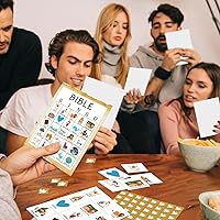 Vista 4 de Juegos de fiesta de bingo de Navidad con 24 jugadores, juegos de fiesta de Navidad para mujeres, suministros de fiesta, actividades familiares