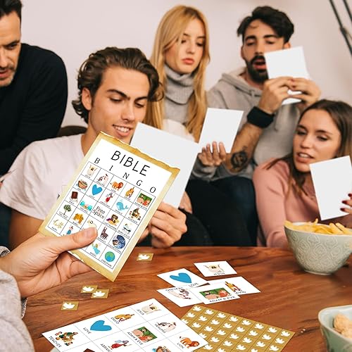 Miniatura 4 de Juegos de fiesta de bingo de Navidad con 24 jugadores, juegos de fiesta de Navidad para niñas, niños, suministros de fiesta escolar, actividades en