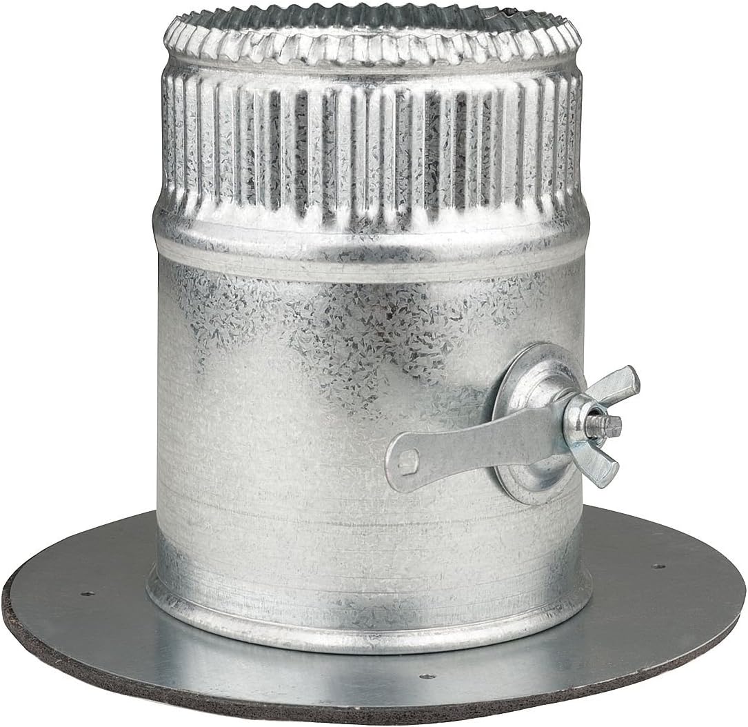 4" Round Take-Off Collar w/Damper, 26 ga.