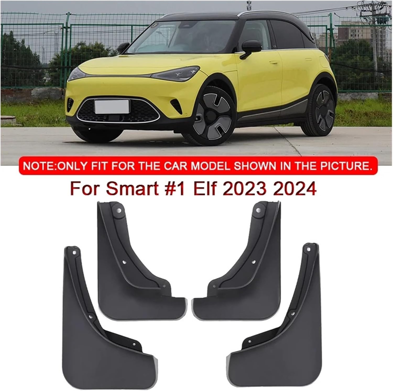 Car Mud Flaps Splash Guard Mudguards MudFlaps Front Rear Fender Auto Accessories Car Styling Compatible for Smart 1 Elf 2023 2024 2025 ABS