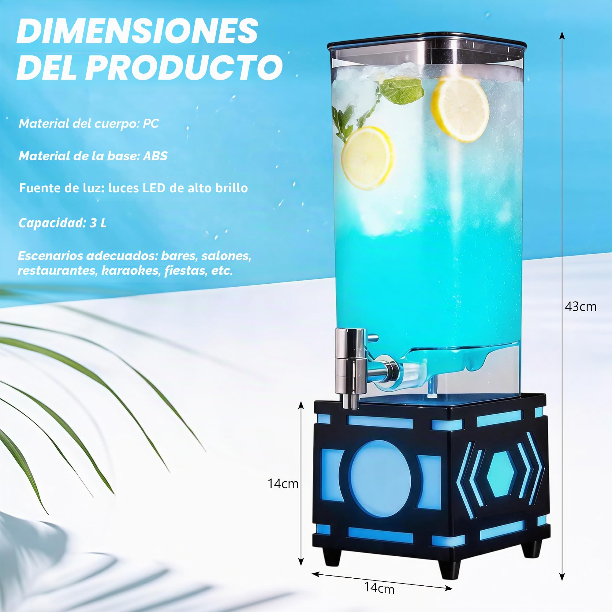 Columna de cerveza de 3 L, dispensador de torre de cerveza