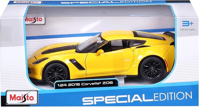 Maisto 1:24 Chevrolet Corvette ZO6 Modelo Die-Cast miniatura 7