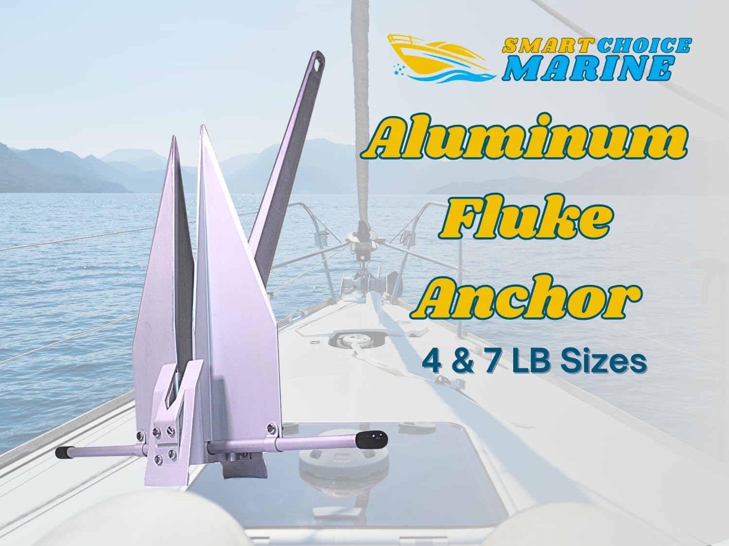 Aluminum Fluke Anchor and Premium Adjustable Anchor Kits Choose 4lb (for Boats 16-27' feet) or 7lb (for Boats 28-32' feet)