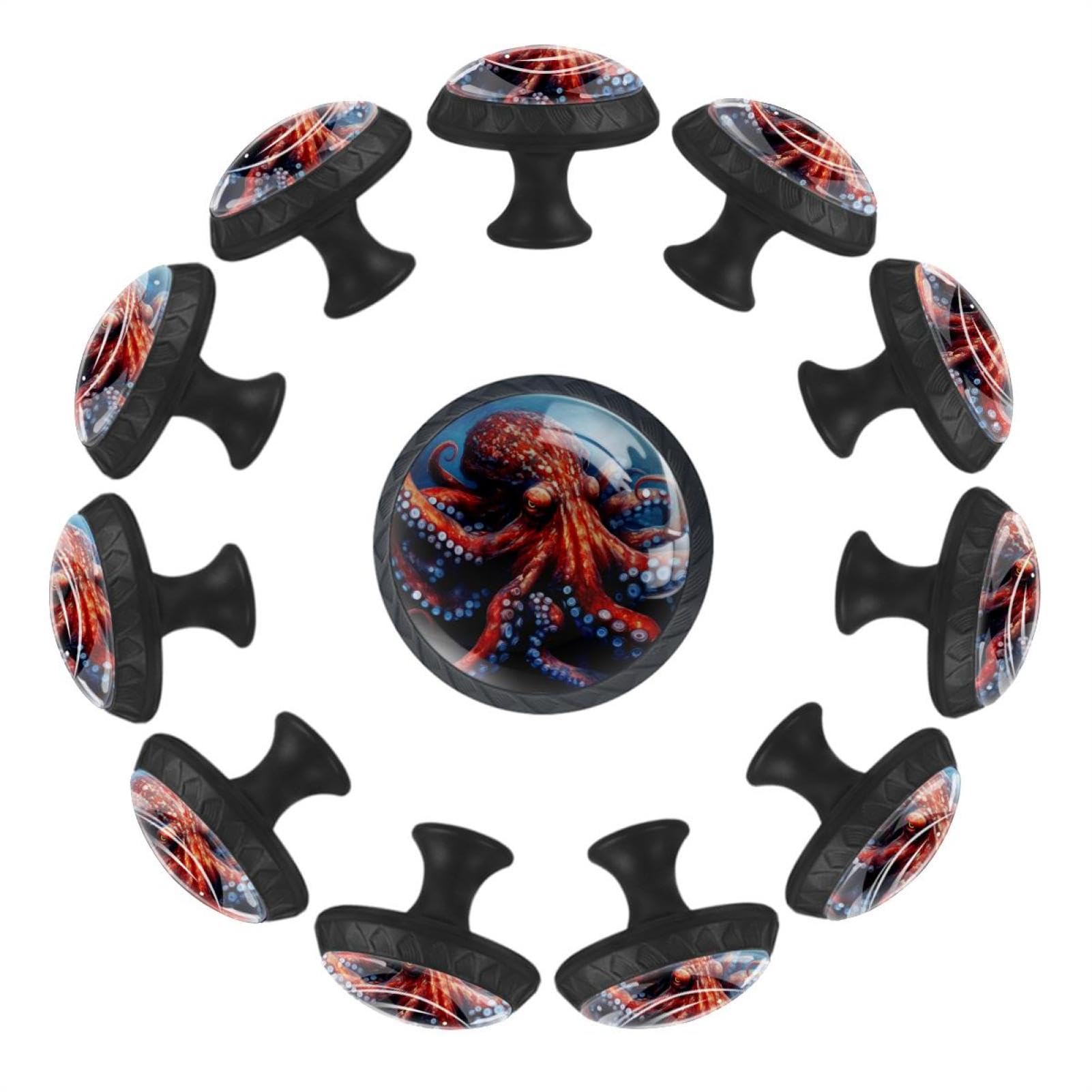 Boutons de tiroir en cristal transparent haut de gamme bleu