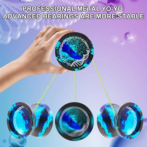 Miniatura 5 de WATIEOBOO Yoyo Yoyo profesional sensible para principiantes, yoyos que no responden, para adultos, apto para principiantes, yoyos de giro de dedos,