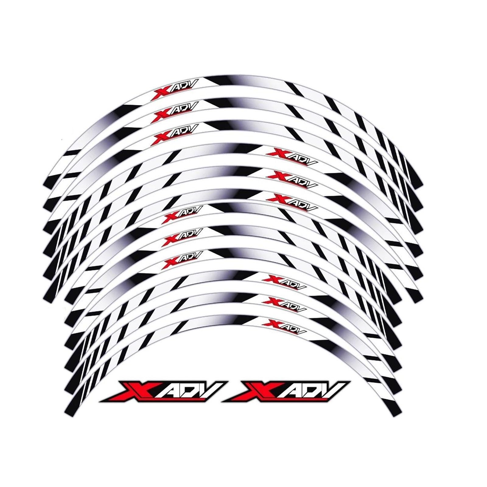 Sticker Part for X-ADV Xadv 750 350 Adventure Motorcycle Wheel Sticker 17″15″ Rim Decal Stripe Tape Accessories Waterproof(White)