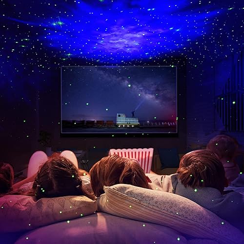 Miniatura 6 de SFOUR Proyector de galaxia astronauta, luz nocturna, luces para dormitorio, decoración de habitación de niños estética, ángulo de cabeza ajustable,