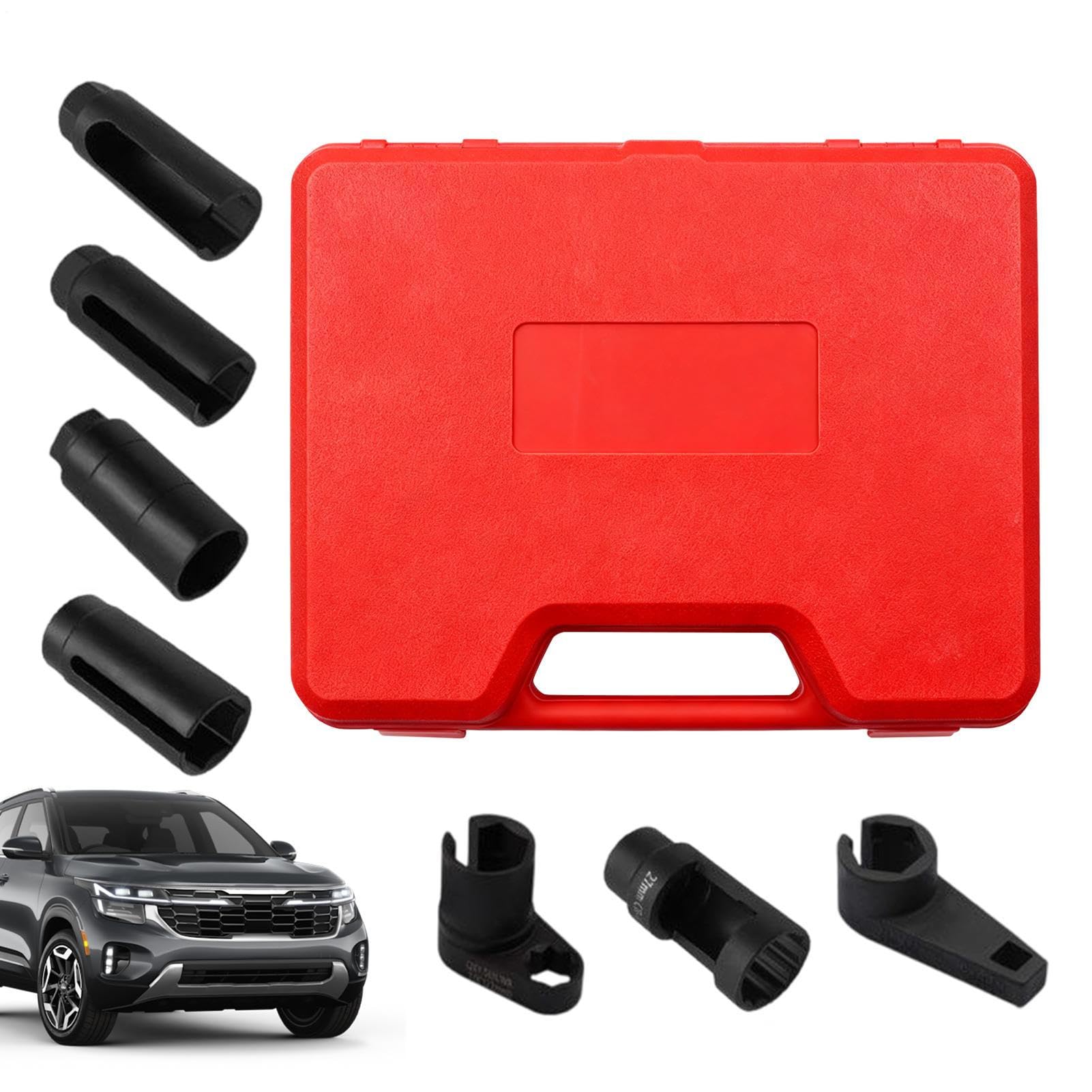 Chiave Socket per la Rimozione Set Utensili Manuali 7 Pezzi Alta Resistenza | Kit Prese per Sensori Ossigeno Per Riparazioni Domestiche Manutenzione Veicoli e Ispezione Attrezzature