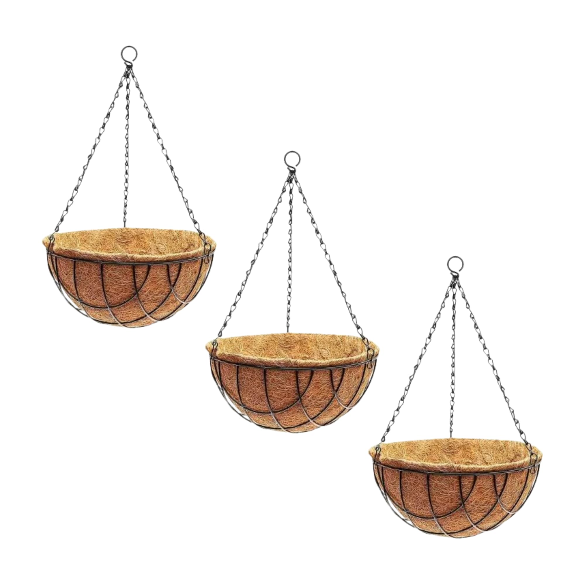 MUDDSTYLES 8 inch Set 0f 3 Coco Coir, cocoliner Basket,Coco Liner Basket,Hanging Basket, Metal Basket, Coir Basket Planter Hanging Planter Basket Home & Office Indoor Outdoor Decor Pack of 3 (B08W339CVH) Amazon Price History, Amazon Price Tracker